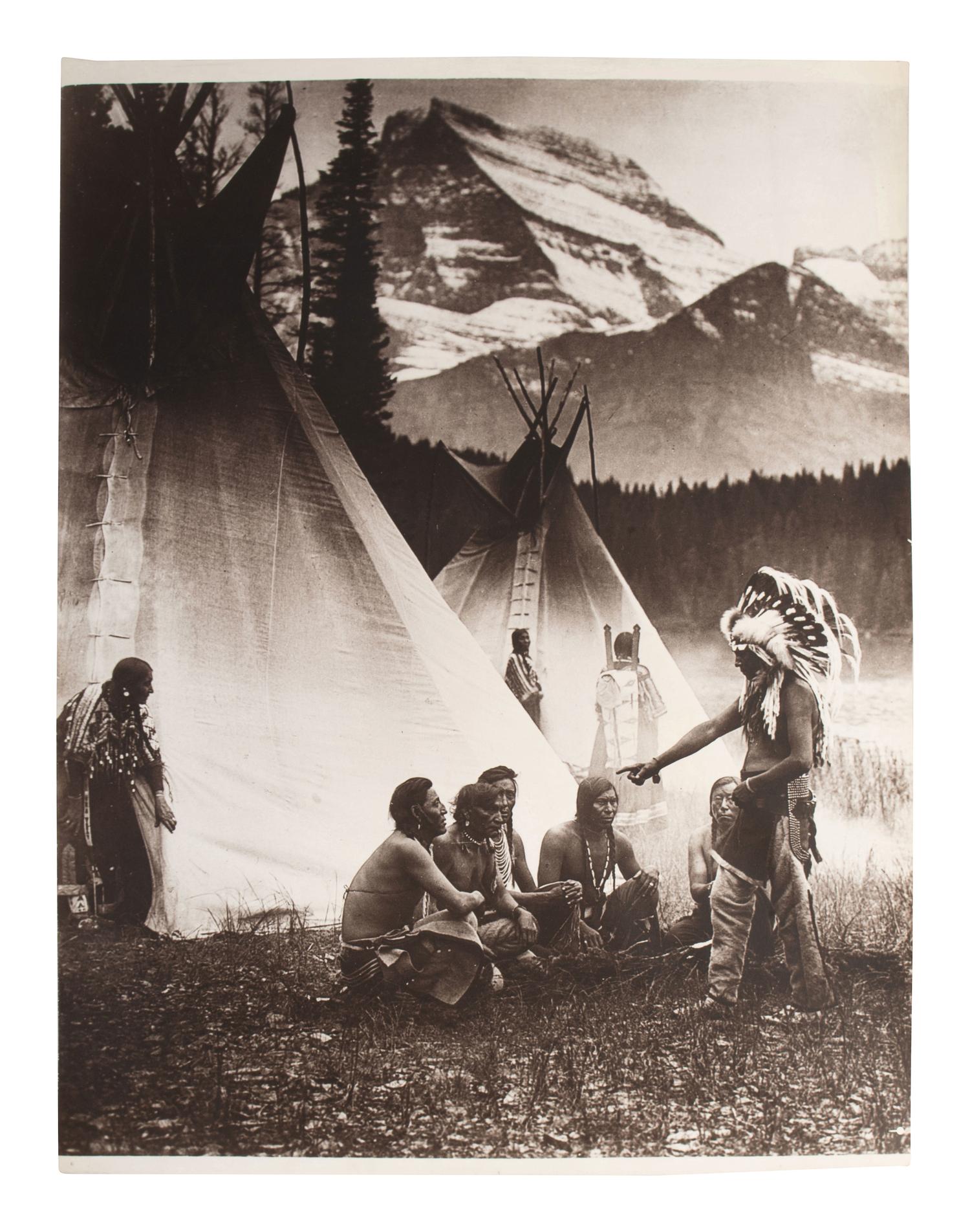 [NATIVE AMERICANS]. REED, Roland W. (1864-1934), photographer. A group of 3 large-format photographs of Native American subjects.