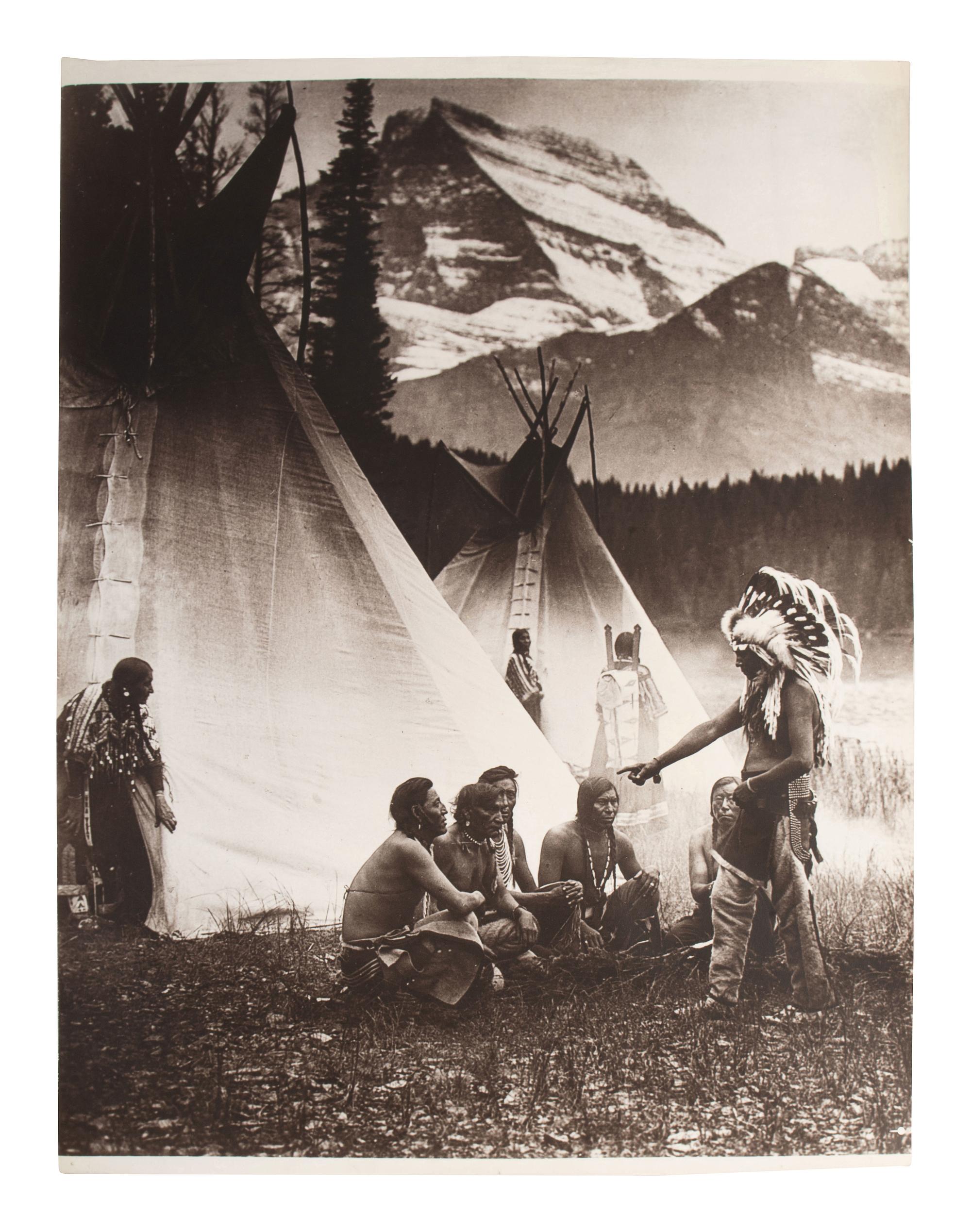 [NATIVE AMERICANS]. REED, Roland W. (1864-1934), photographer. A group of 3 large-format photographs of Native American subjects.