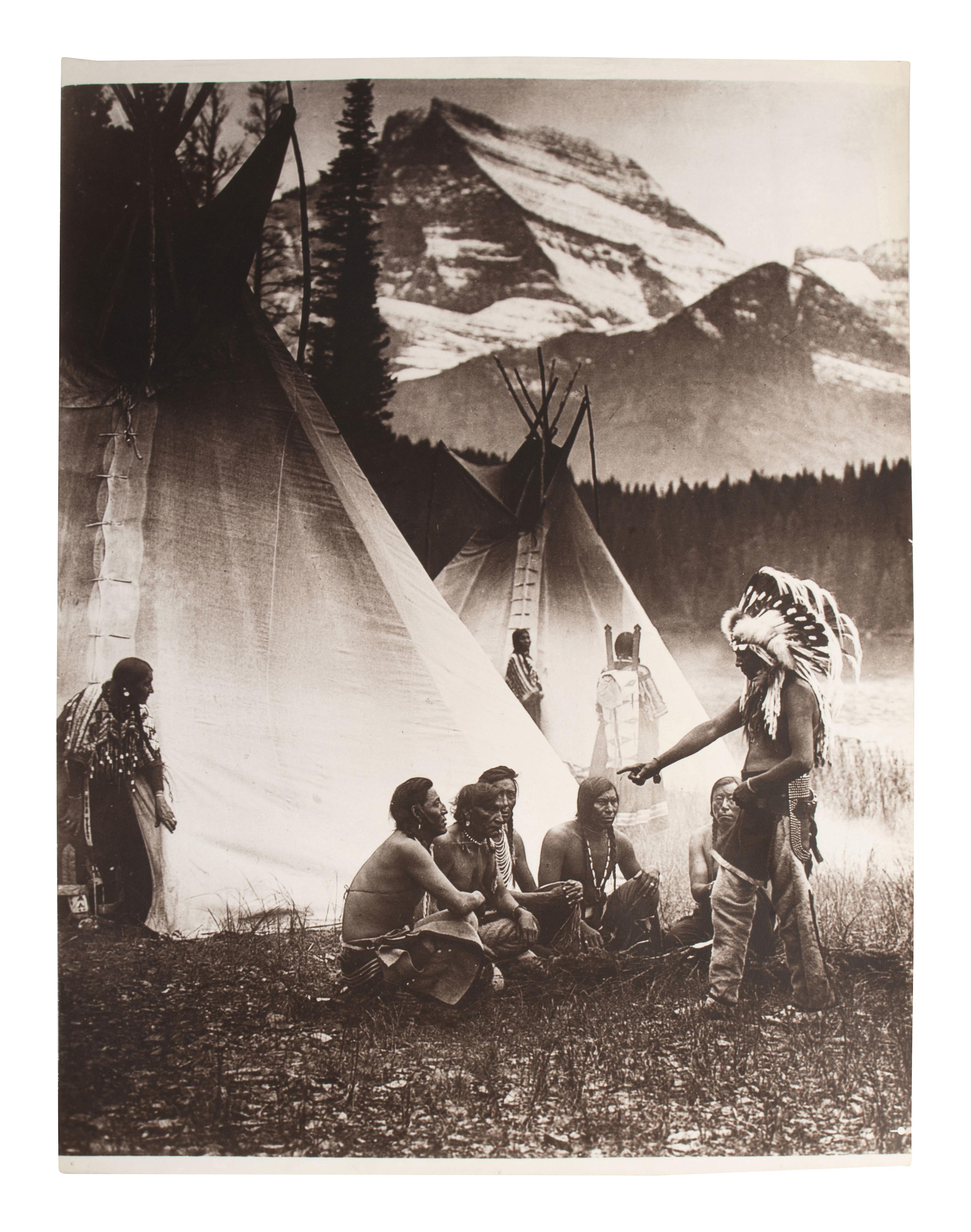 [NATIVE AMERICANS]. REED, Roland W. (1864-1934), photographer. A group of 3 large-format photographs of Native American subjects.