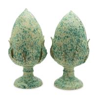 A Pair of Italian Ceramic Ornaments