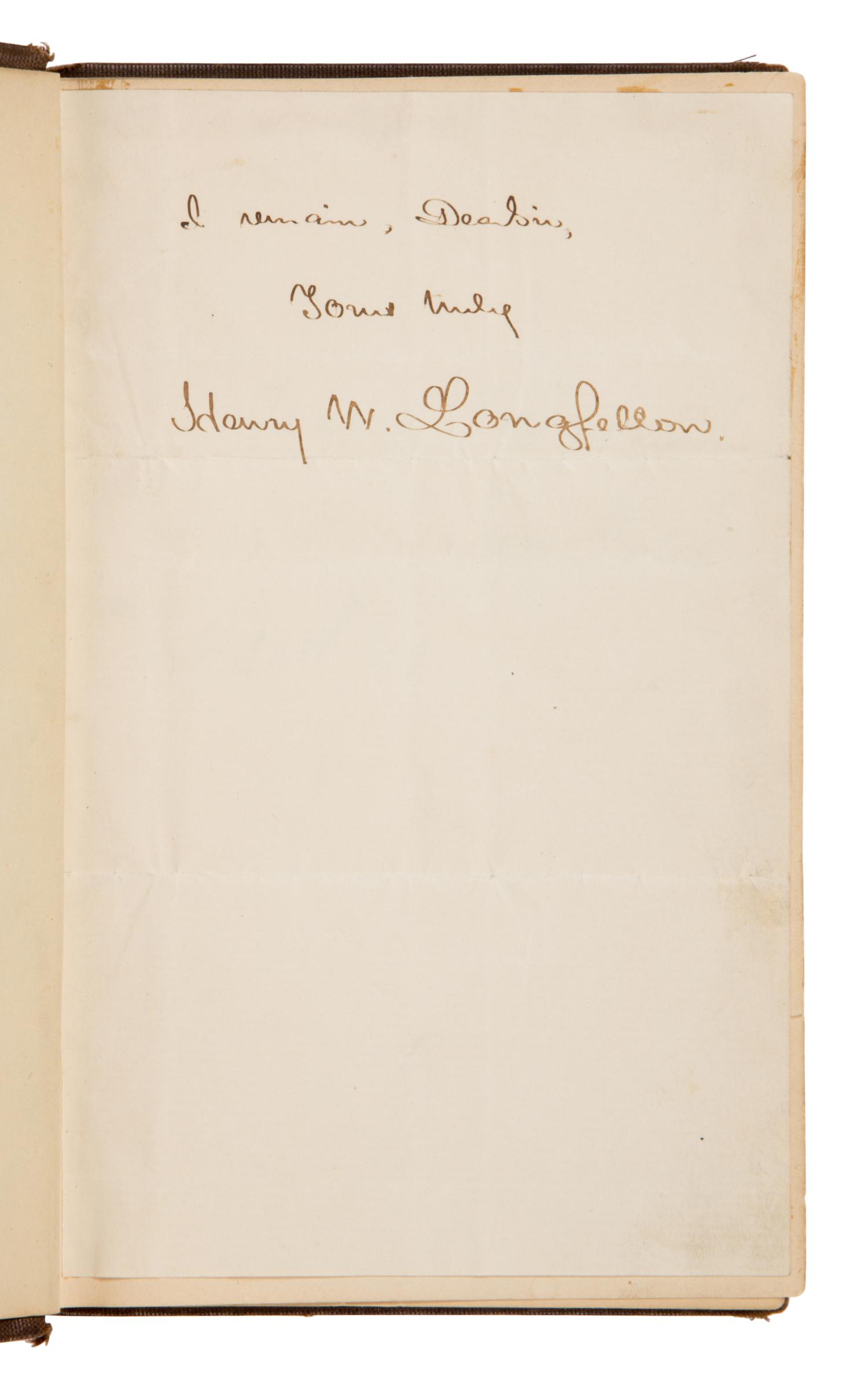 Longfellow, Henry Wadsworth (1807-1882). The Courtship of Miles Standish, and Other Poems . Boston: Ticknor & Fields, 1858.