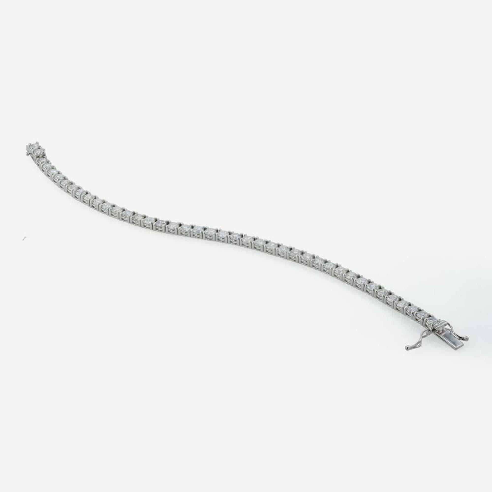 A Diamond and 14K White Gold Diamond Tennis Bracelet