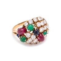 DIAMOND AND MULTIGEM RING