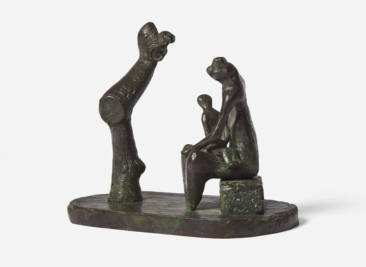 Henry Moore (British, 1898-1986) - Mother and Child with Tree Trunk