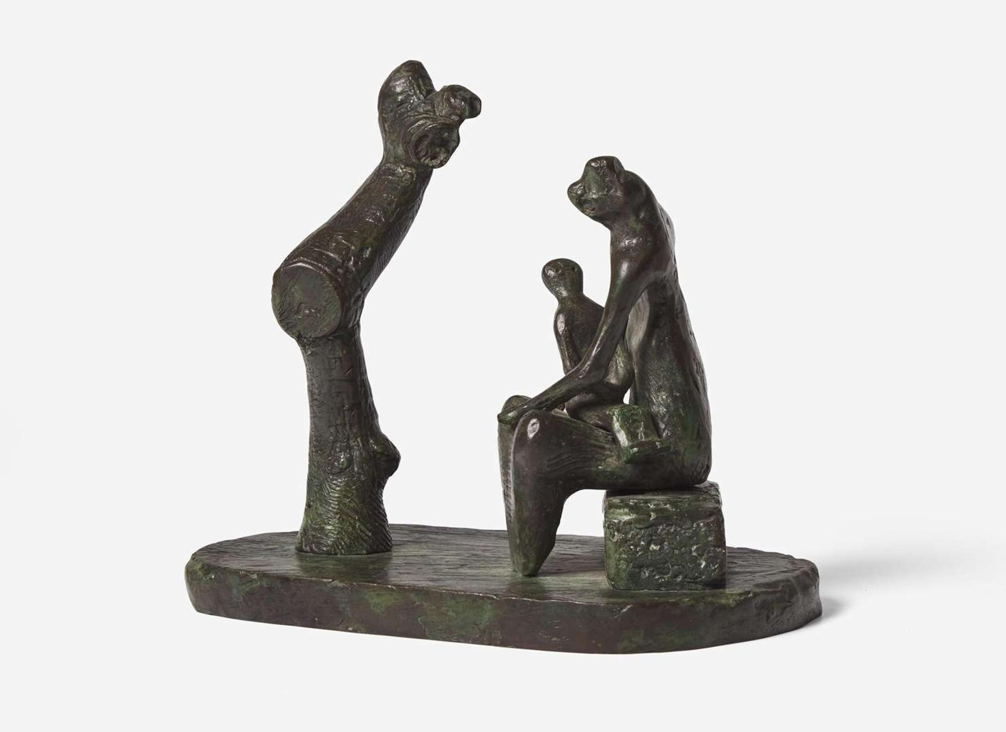Henry Moore (British, 1898-1986) - Mother and Child with Tree Trunk