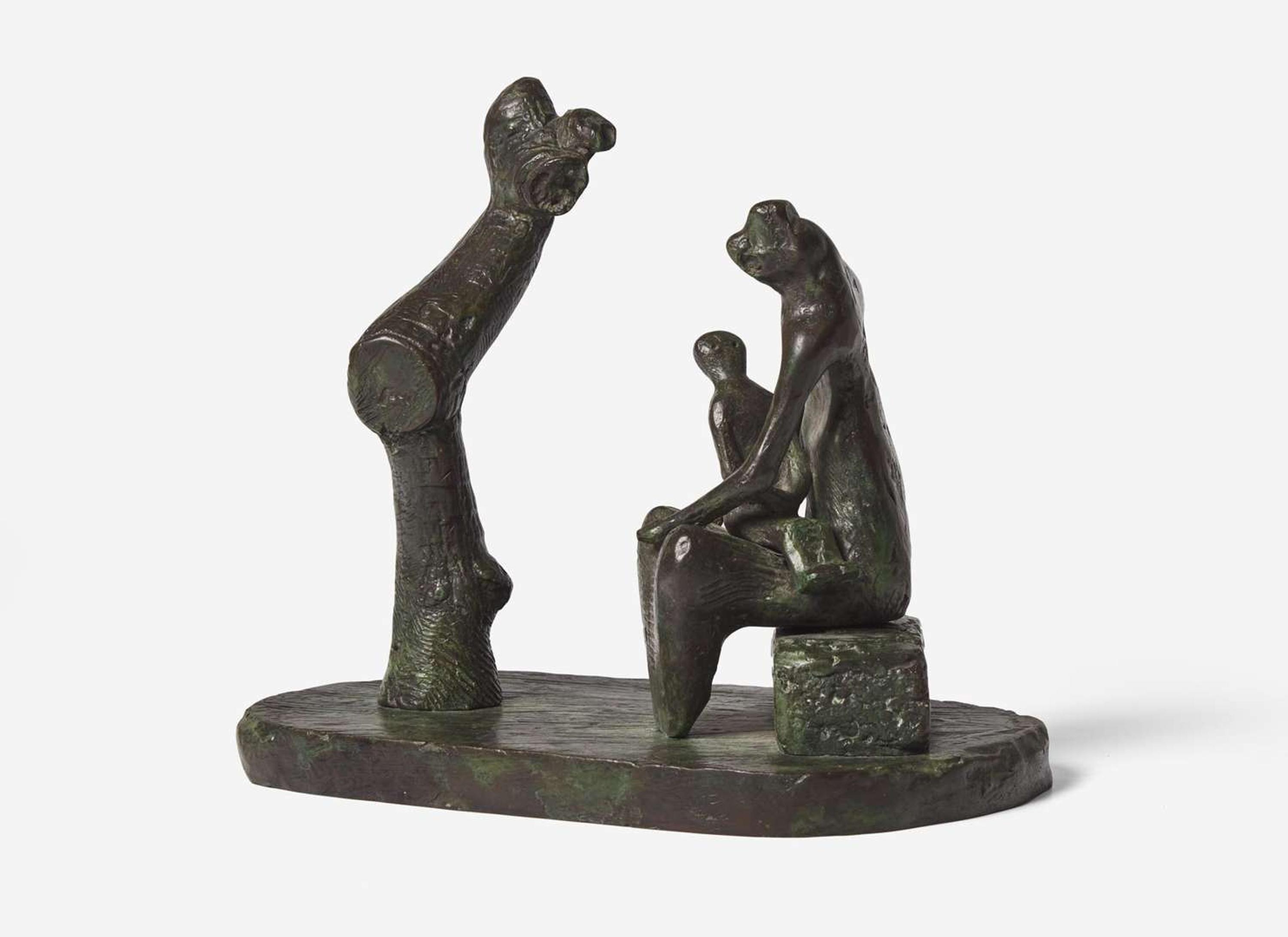 Henry Moore (British, 1898-1986) - Mother and Child with Tree Trunk