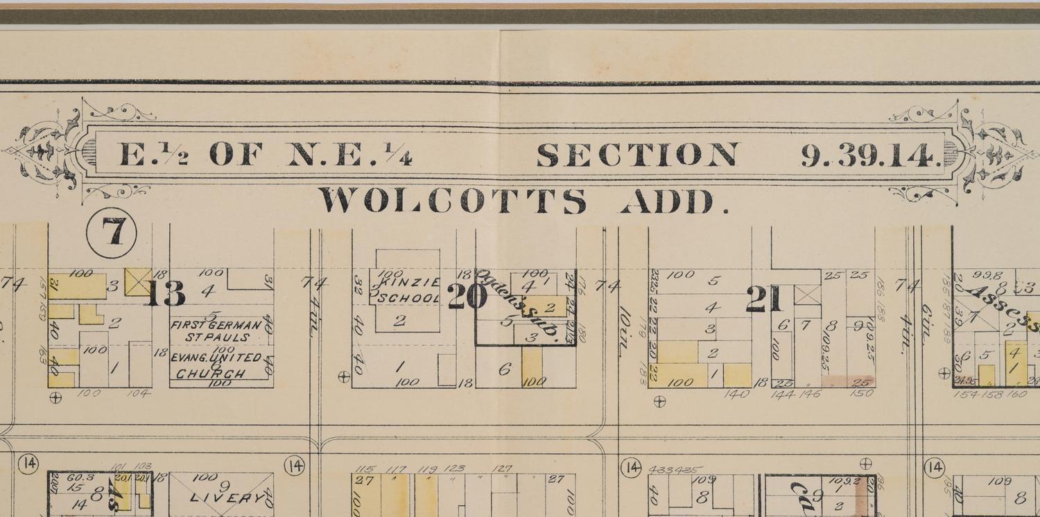 A group of 5 maps of Chicago streets, comprising: