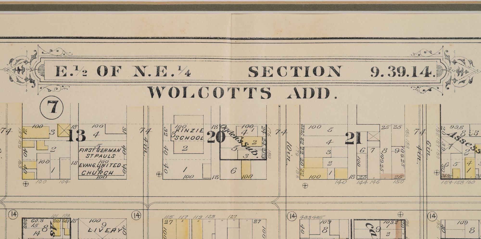 A group of 5 maps of Chicago streets, comprising: