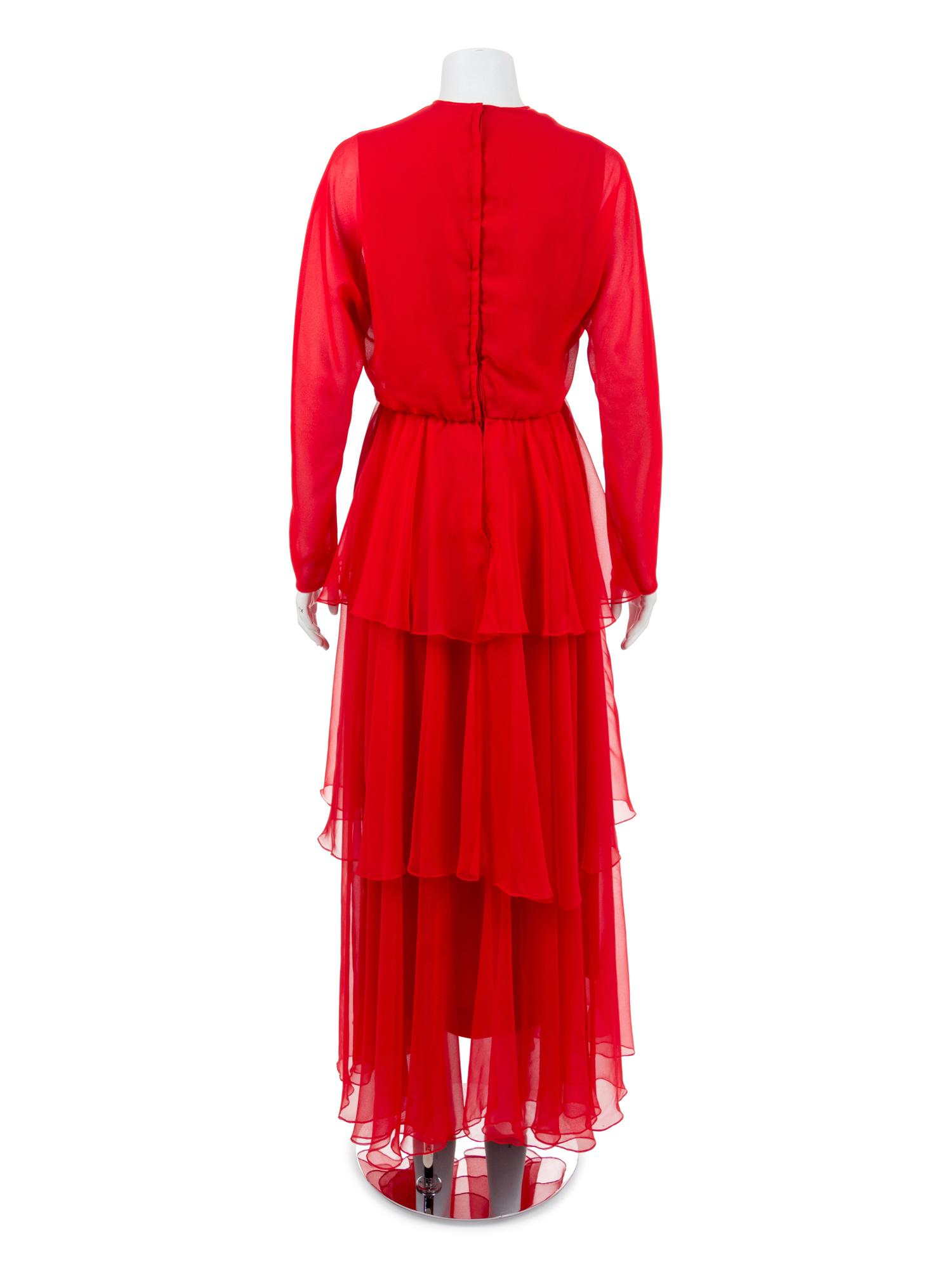 Two Evening Dresses: One Oscar de la Renta and One Joan Leslie by Kasper, 1970-90s