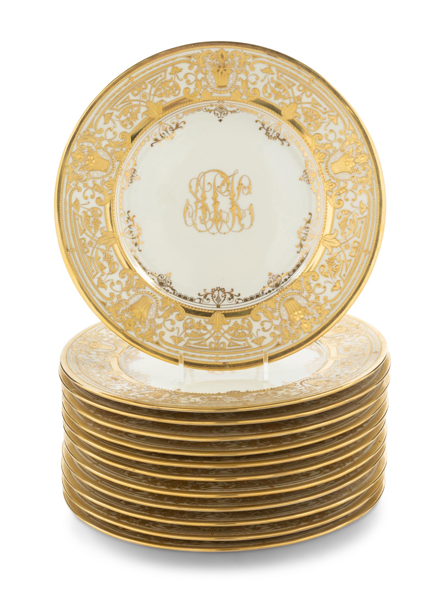 A Set of Twelve Berlin (K.P.M.) Porcelain Plates