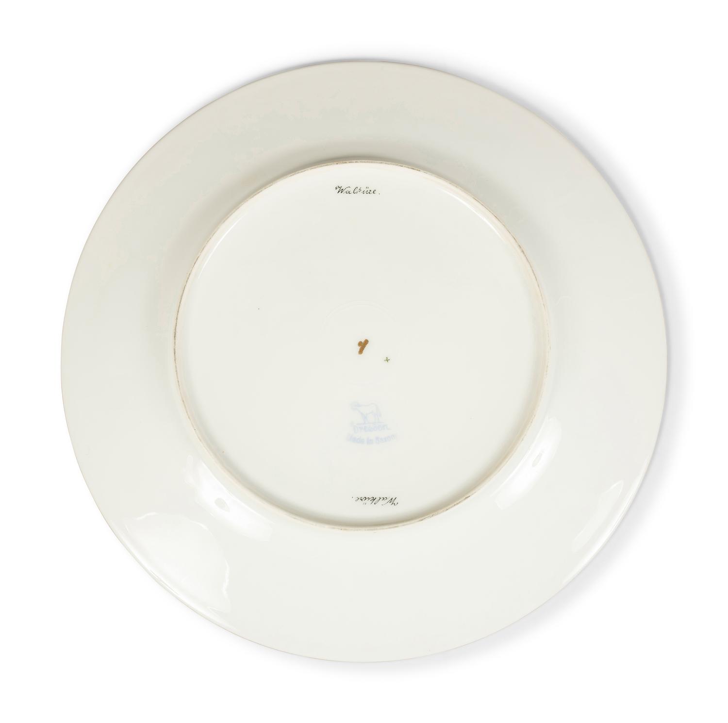 Eleven Dresden Ambrosius Lamm Porcelain Opera Cabinet Plates