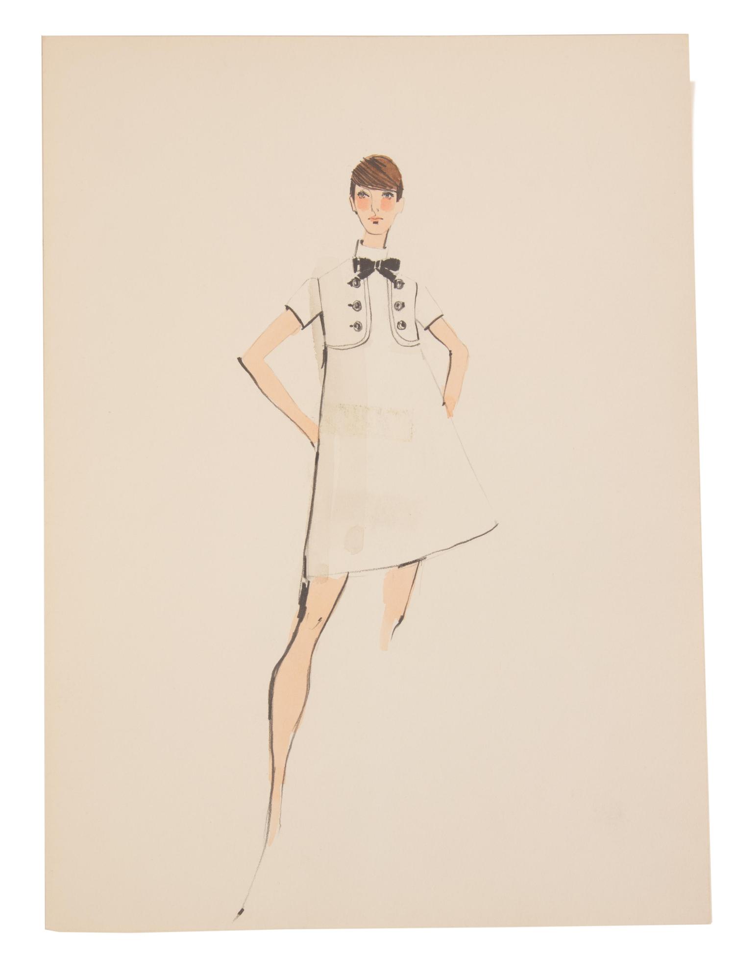 11 Michaele Vollbracht for Geoffrey Beene Fashion Illustrations, Late 1960s