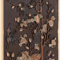 A Framed Chinese Carved Wall Panel