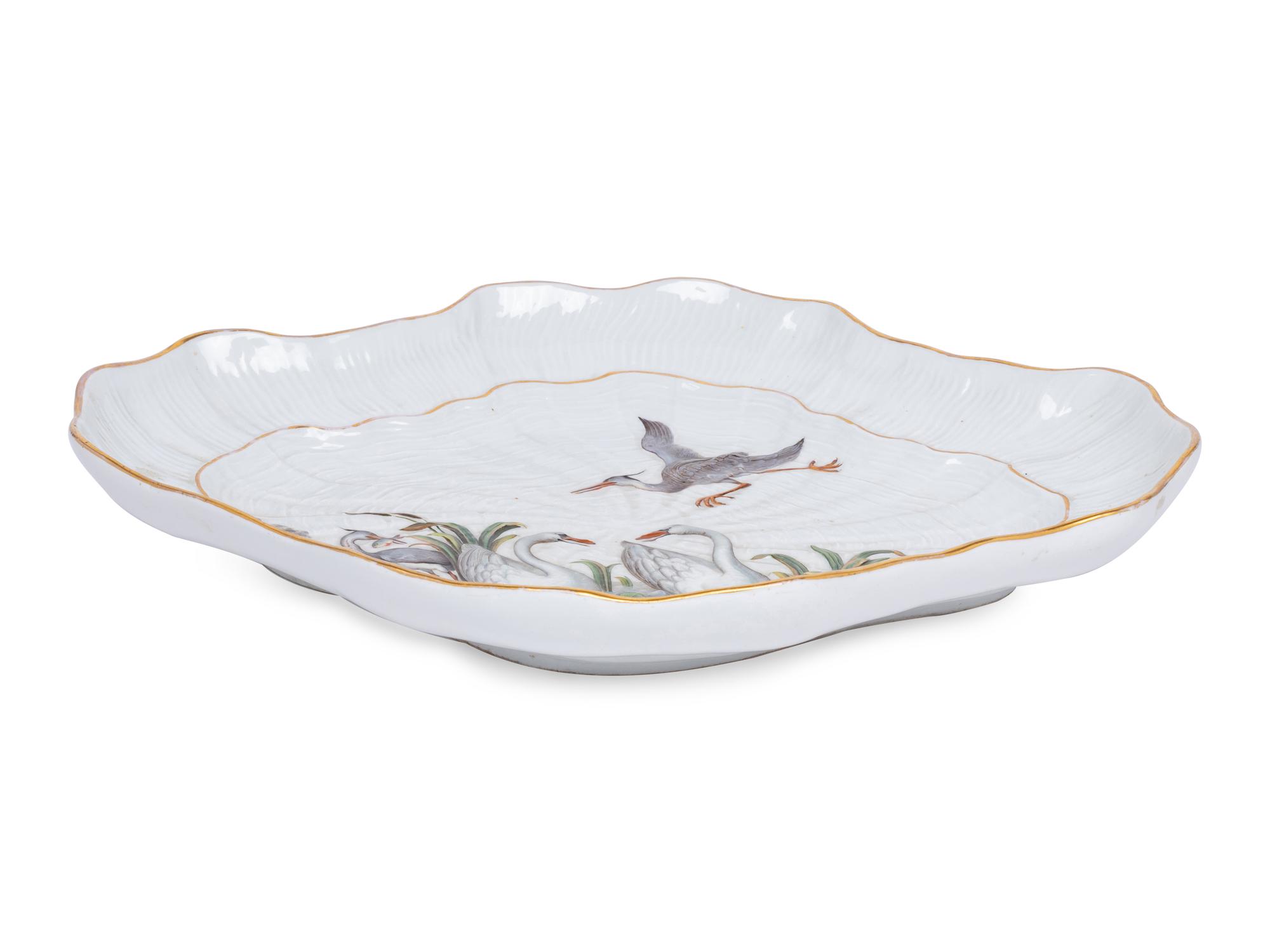 A Meissen 'Swan Service' Porcelain Tray