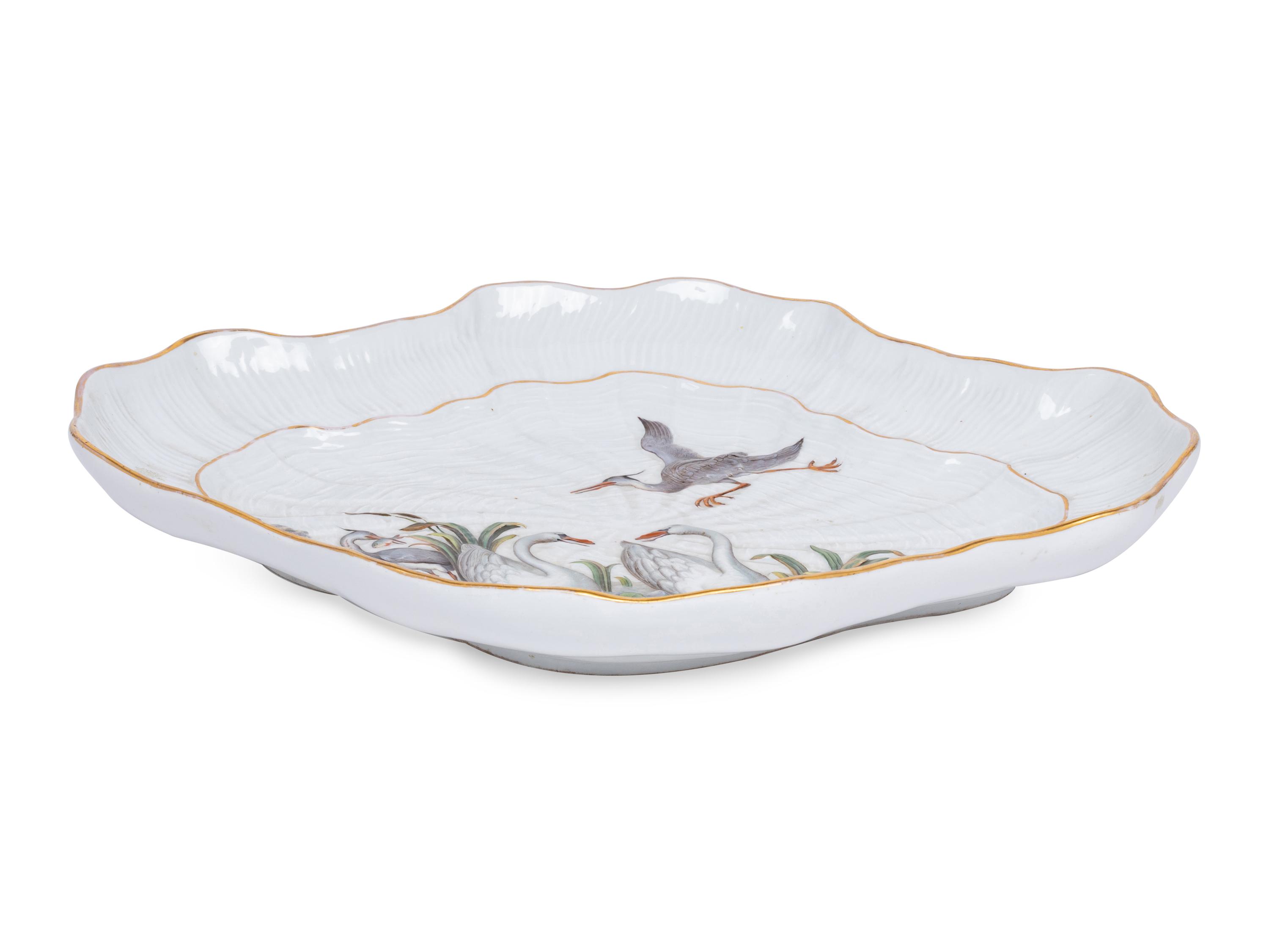 A Meissen 'Swan Service' Porcelain Tray