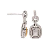 COLORED DIAMOND AND DIAMOND EARRINGS