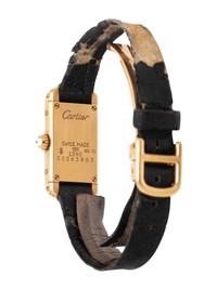 CARTIER, REF. 1380 18K YELLOW GOLD AND DIAMOND WATCH