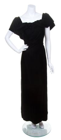 A Sybil Connelly Black Velvet Dress,