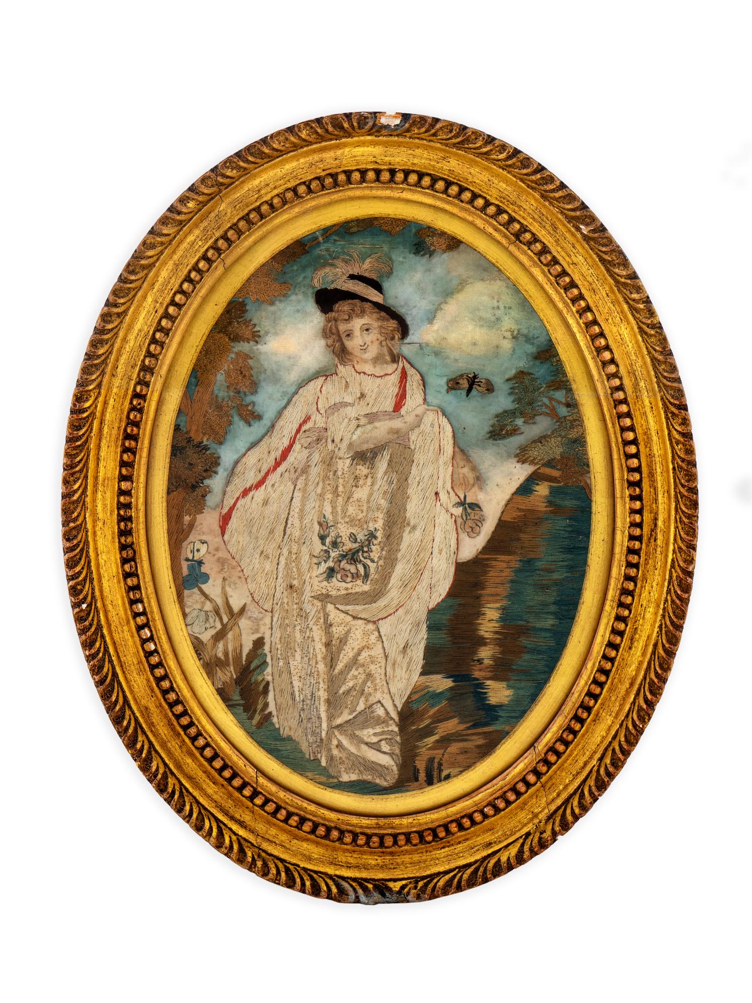 Two Framed English Needlepoint Pictures — 19TH/20TH CENTURY