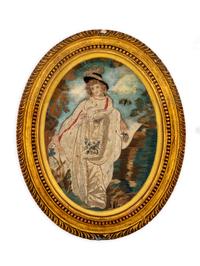 Two Framed English Needlepoint Pictures — 19TH/20TH CENTURY