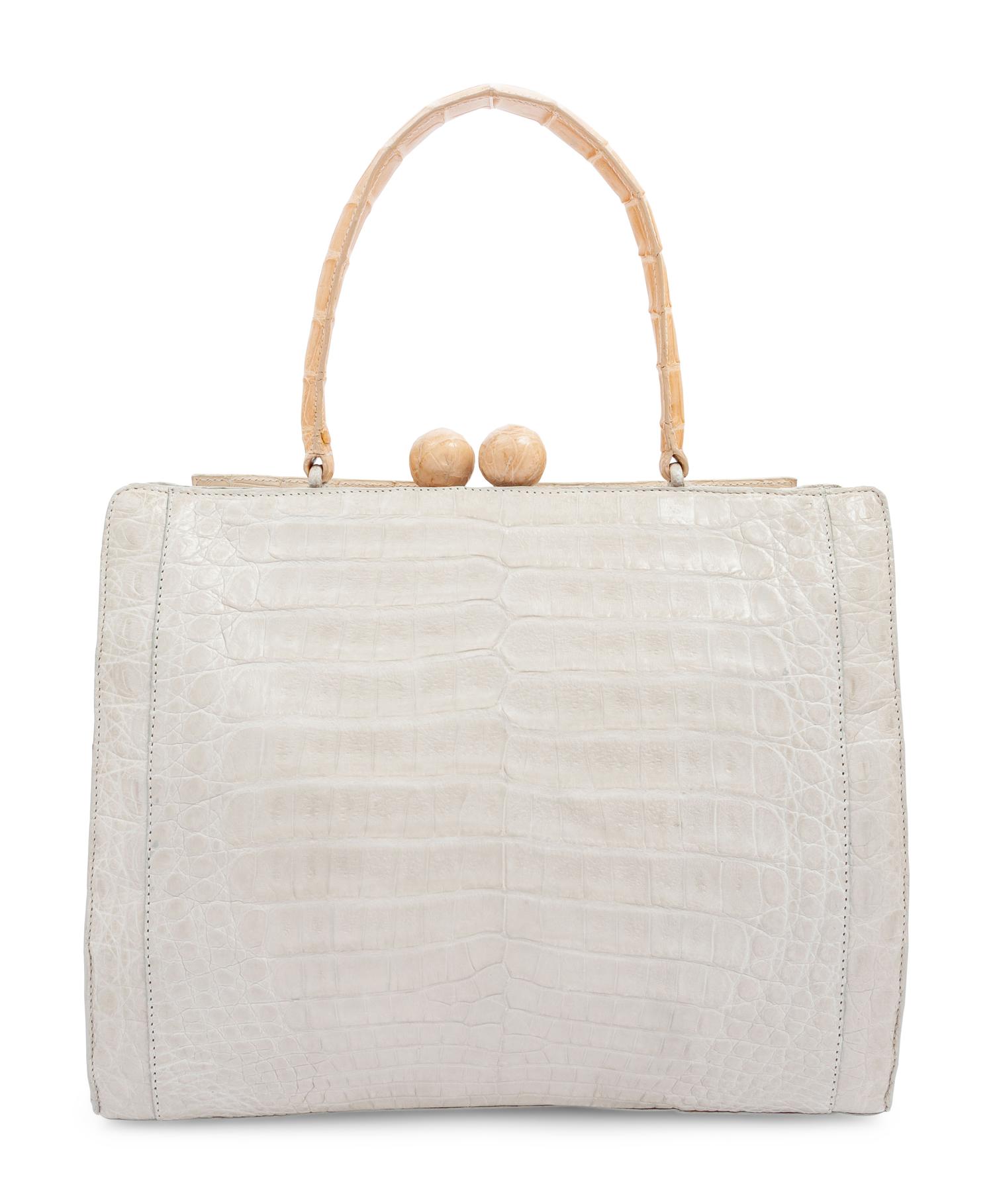 Nancy Gonzalez Grey Crocodile Bag, 2000s
