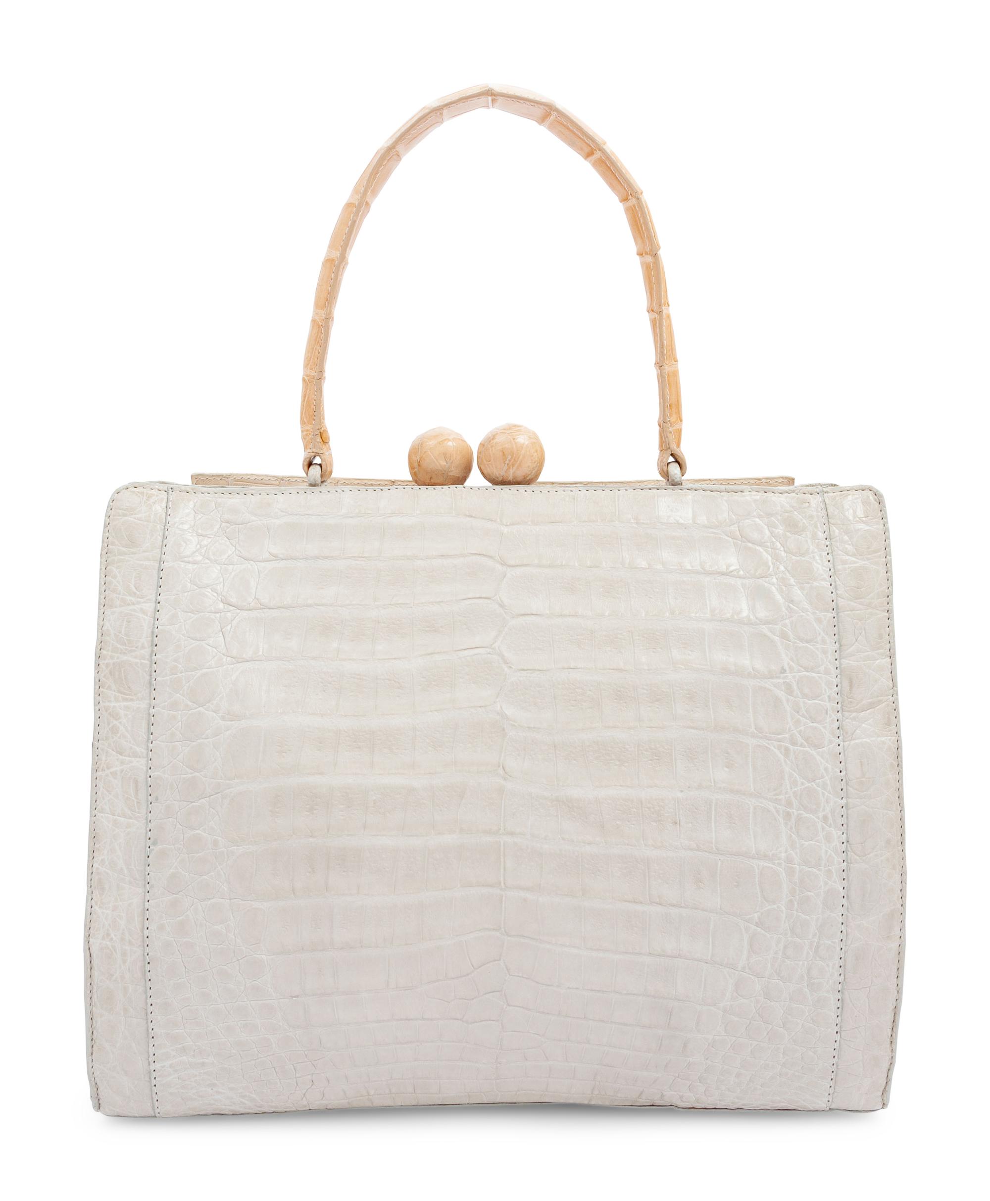 Nancy Gonzalez Grey Crocodile Bag, 2000s