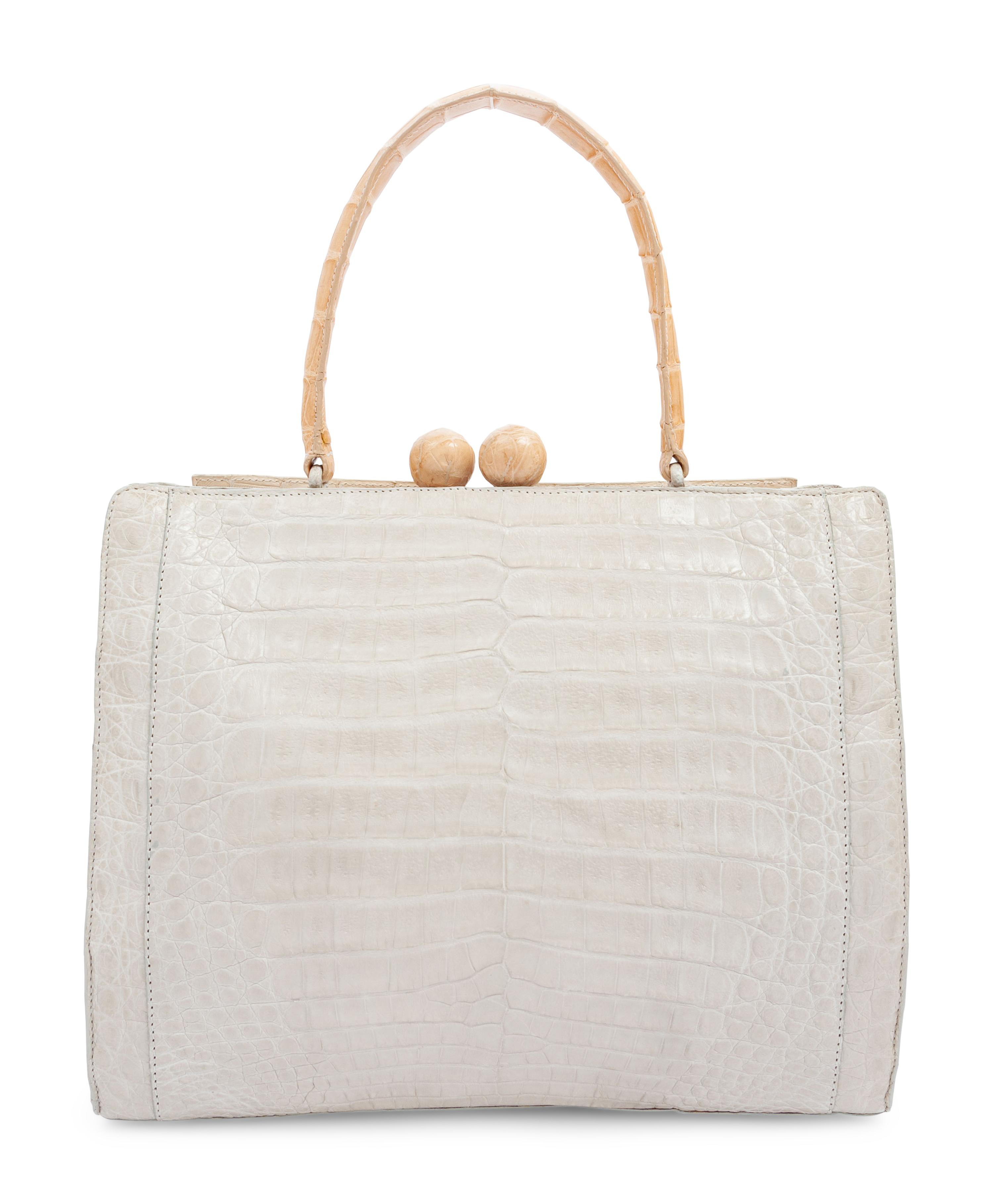 Nancy Gonzalez Grey Crocodile Bag, 2000s
