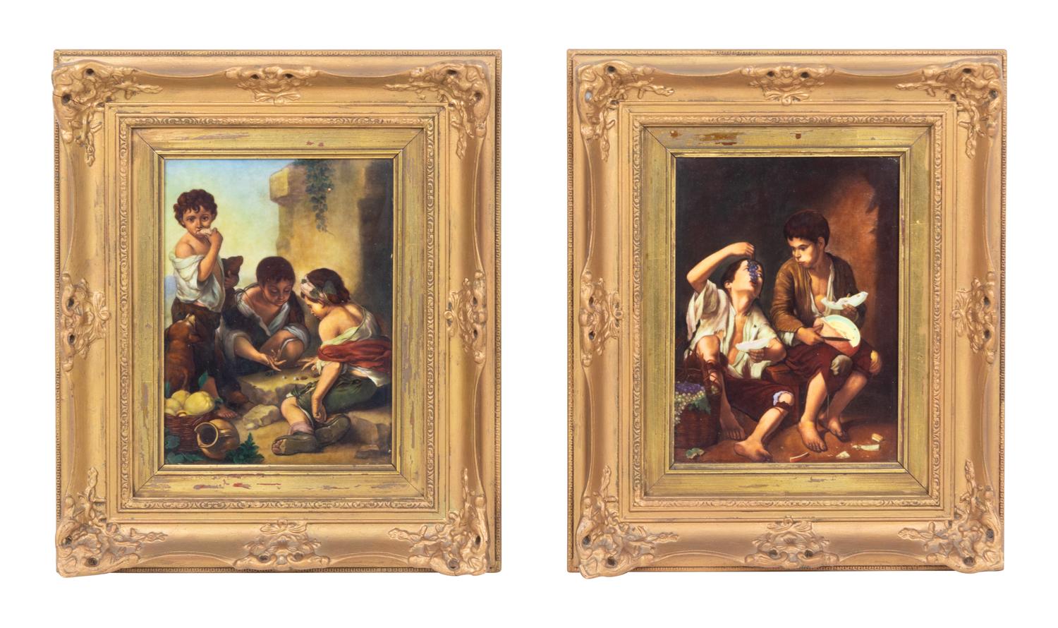 A Pair of German Porcelain Plaques