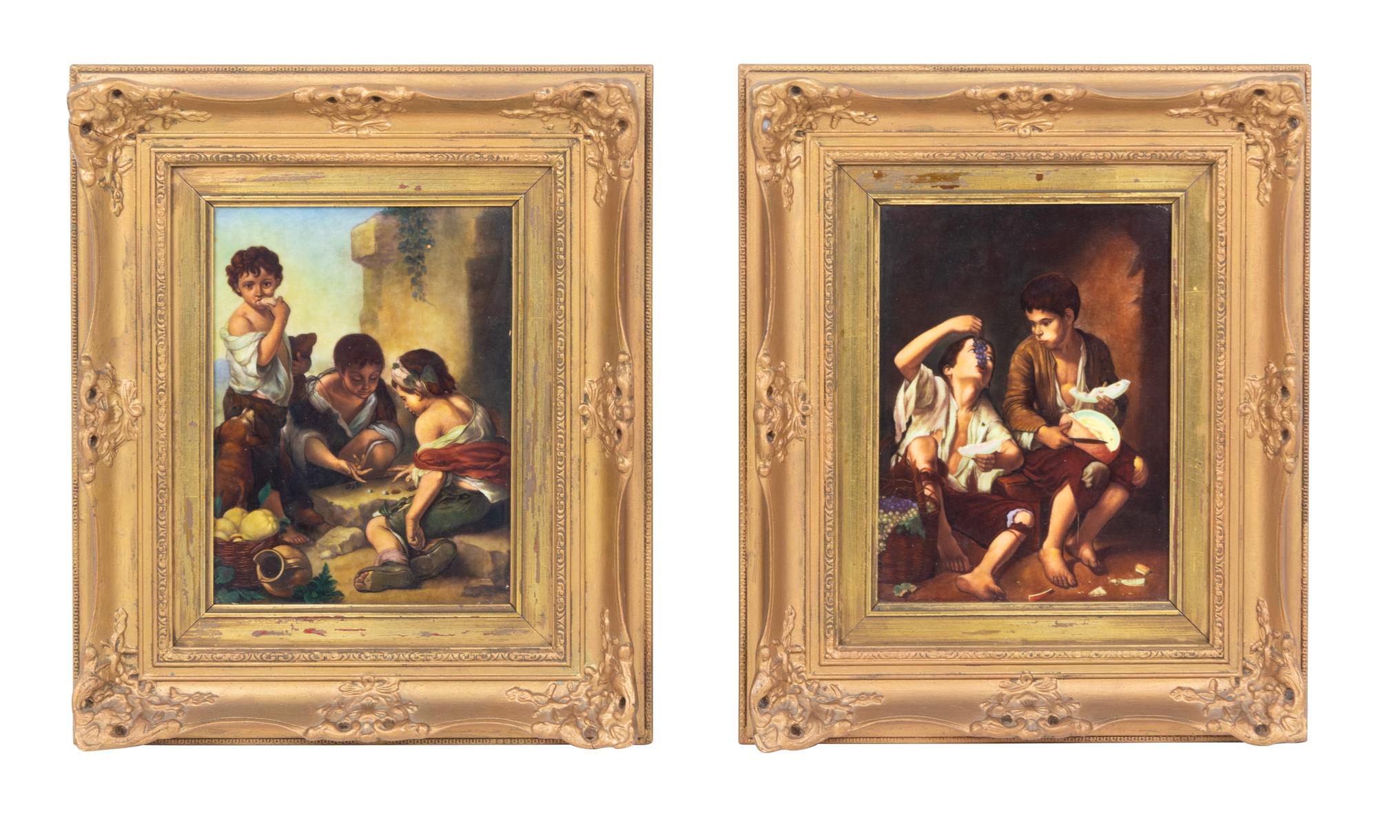 A Pair of German Porcelain Plaques