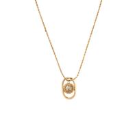 Diamond and Yellow Gold Pendant Necklace