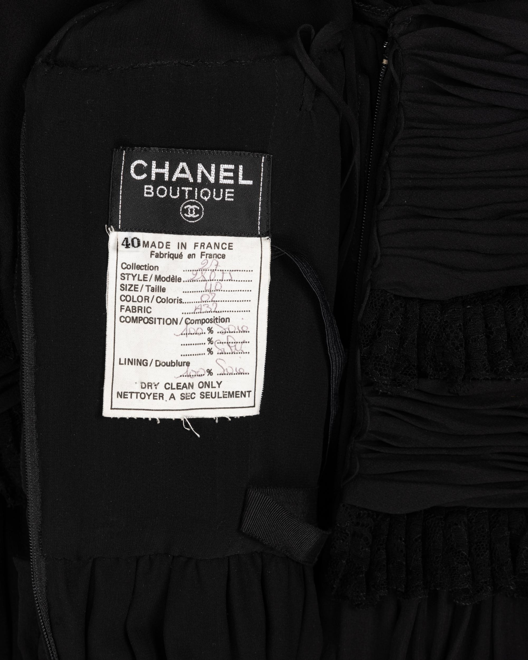 Chanel Silk Chiffon and Lace Dress, 1985-90