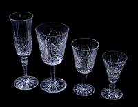 A Group of Irish Cut Glass Stemware