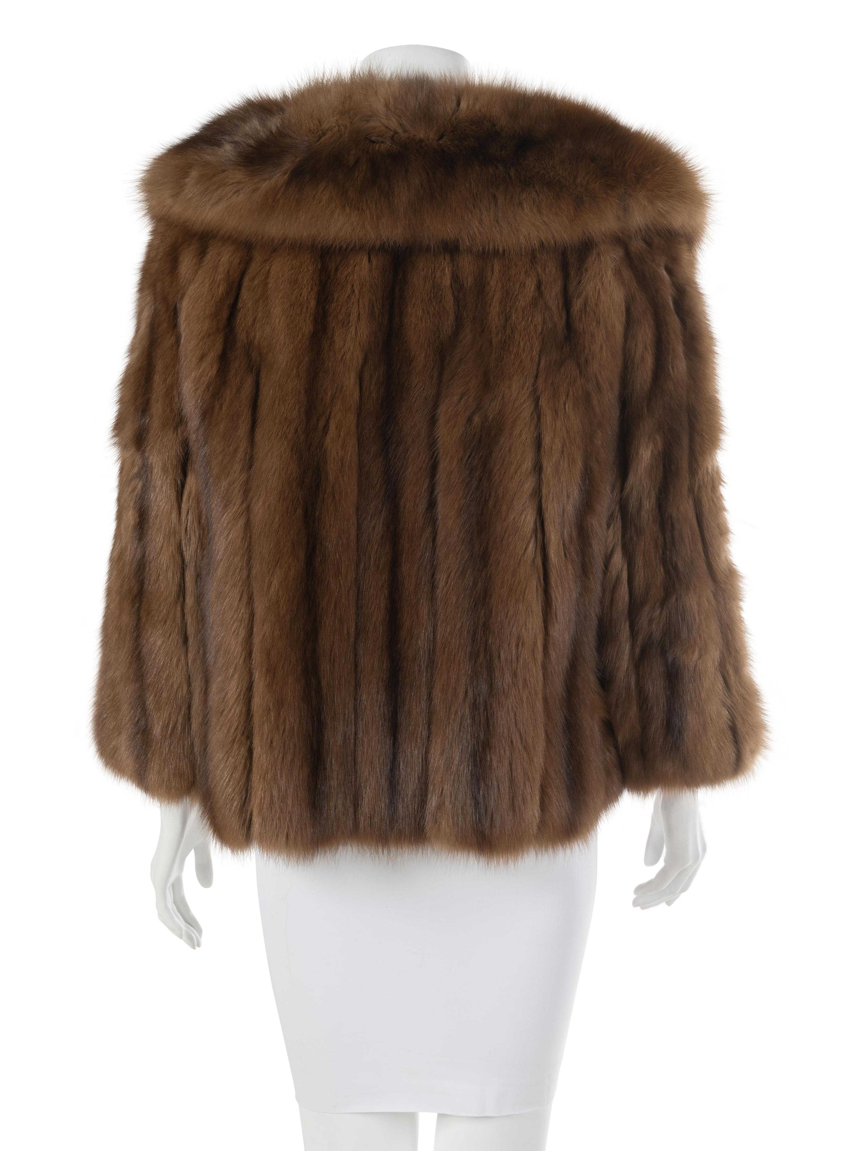 Alper Fur Brown Mink Coat, 1990-2000s