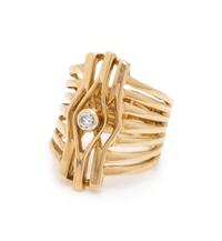 YELLOW GOLD AND DIAMOND RING