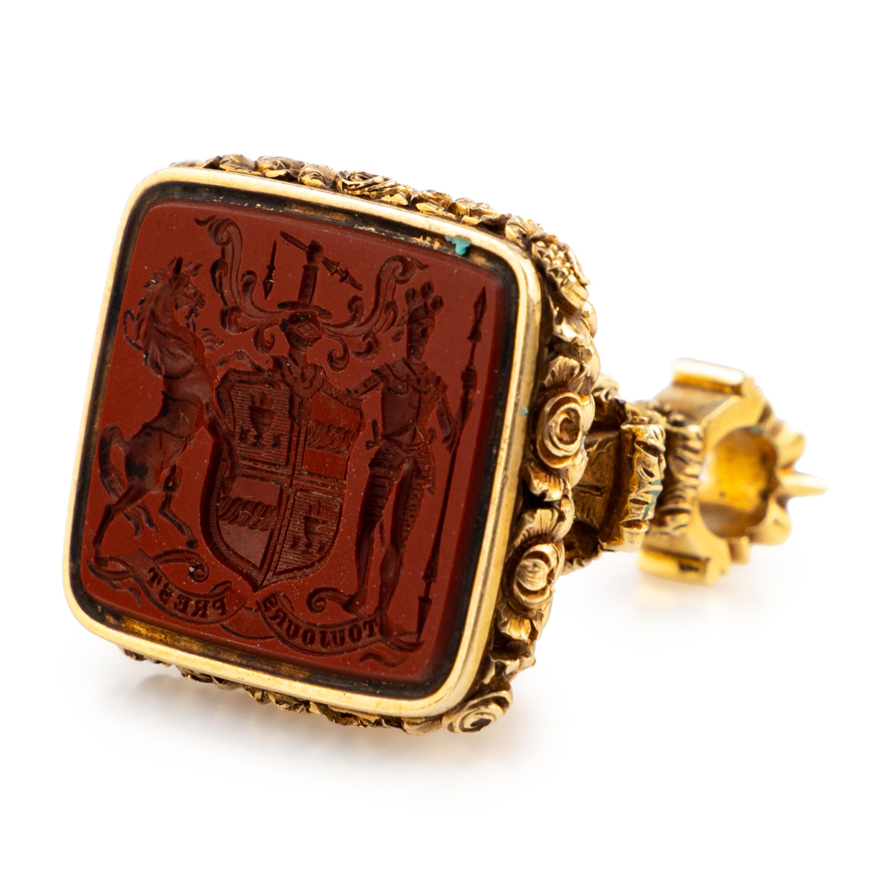 An English Gold Mounted Fob Seal