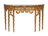 A Régence Style Giltwood Marble Top Console Table