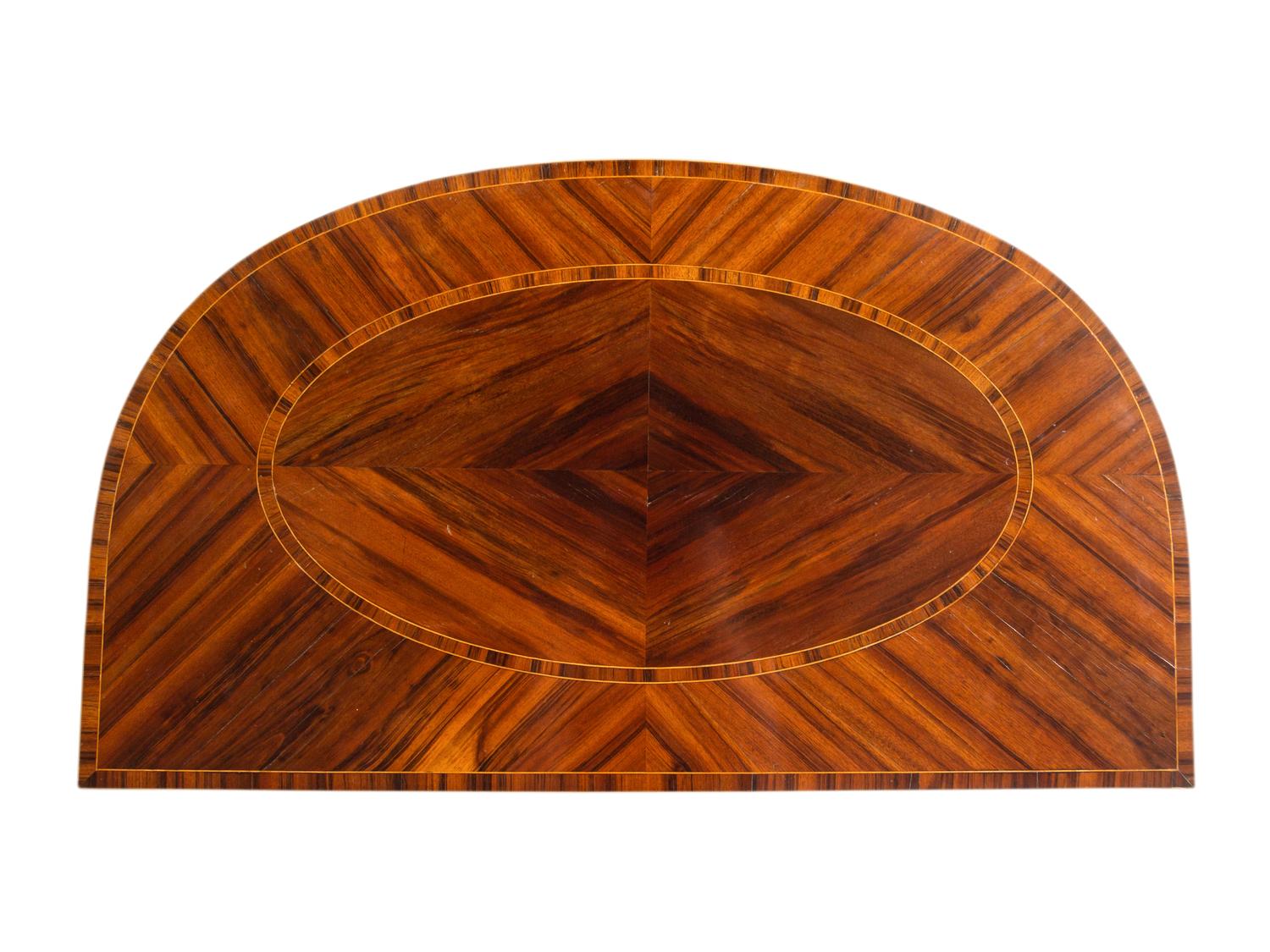 A Pair of George III Goncalo Alves Demilune Cabinets