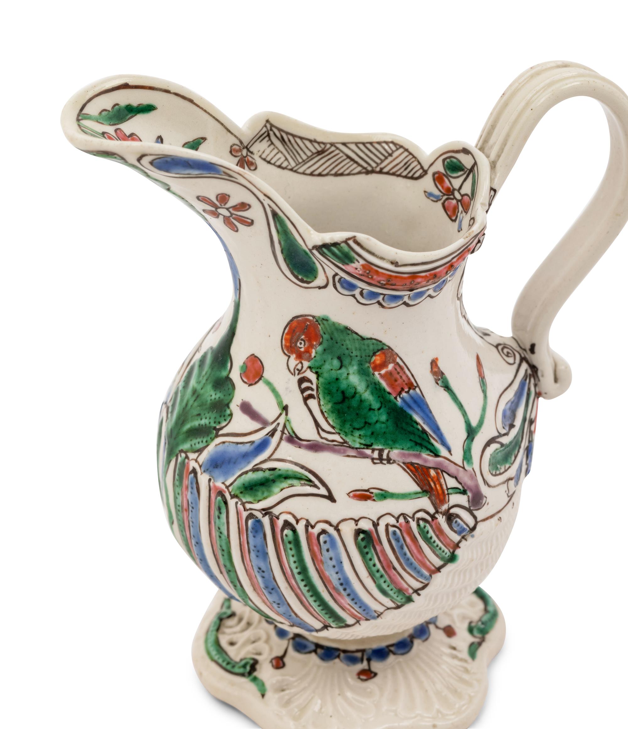 A Salt-Glazed Creamware Jug
