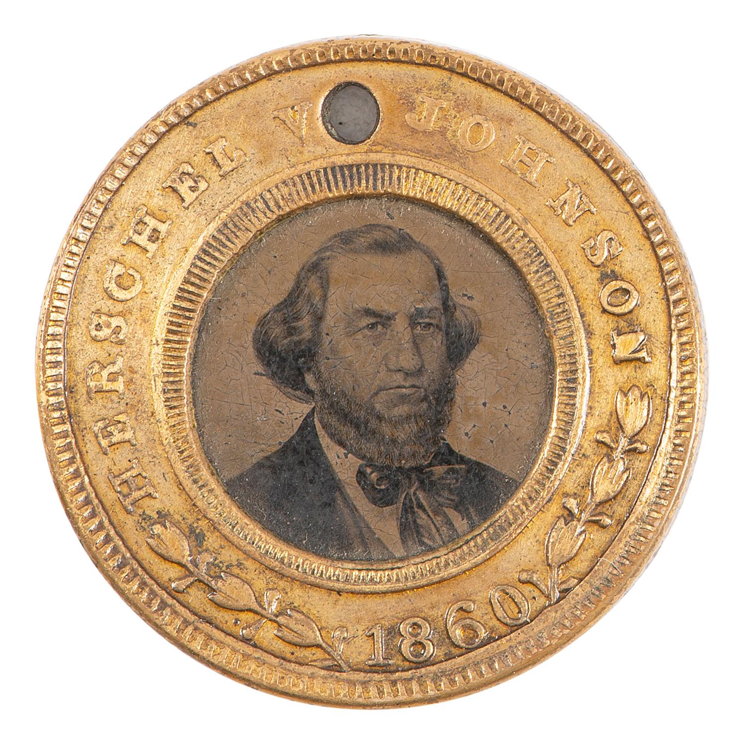 [Americana] (Douglas, Stephen A.) Group of Three Items, incl. Campaign Ferrotype