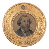 [Americana] (Douglas, Stephen A.) Group of Three Items, incl. Campaign Ferrotype
