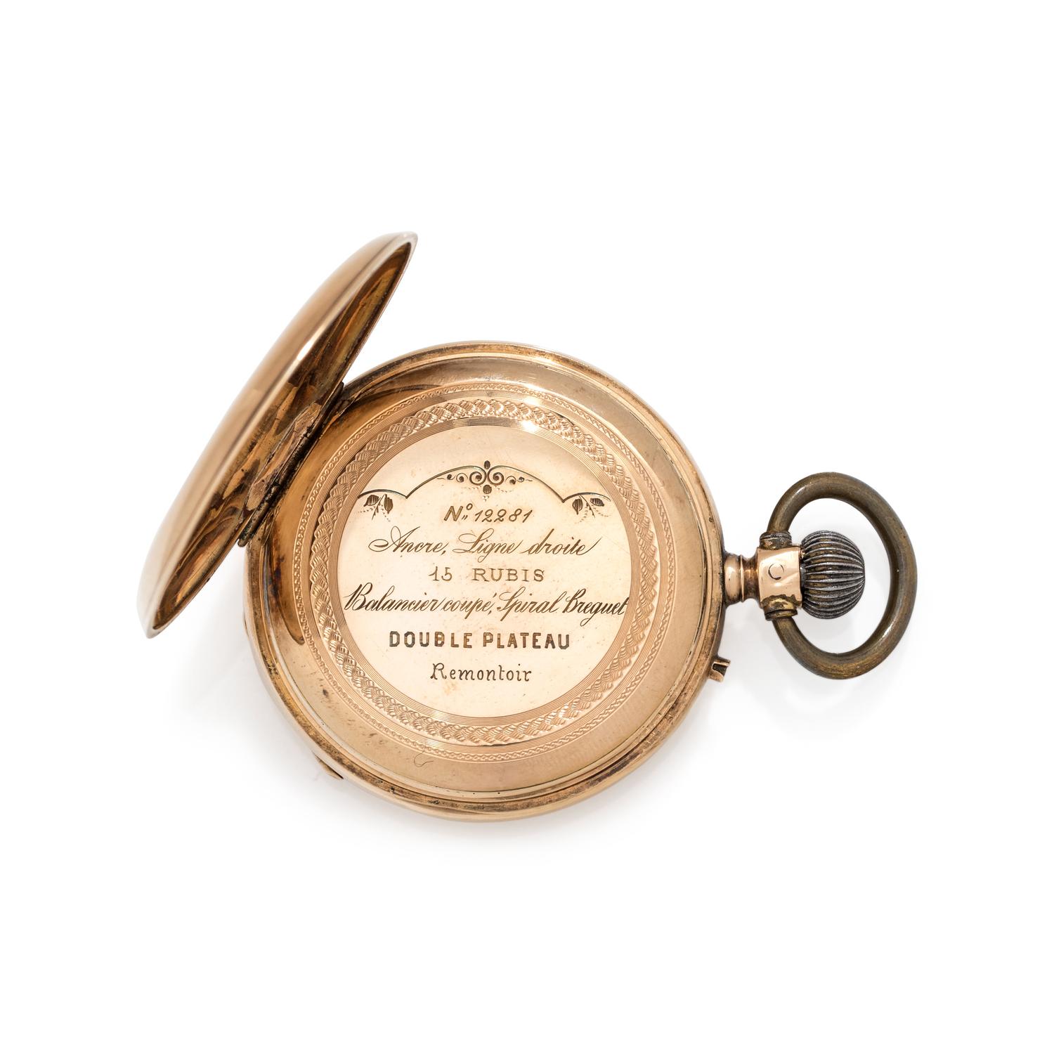 14K YELLOW GOLD OPEN FACE POCKET WATCH