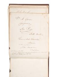 [POLITICS]. Autograph book with signatures from the James Buchanan administration, including: