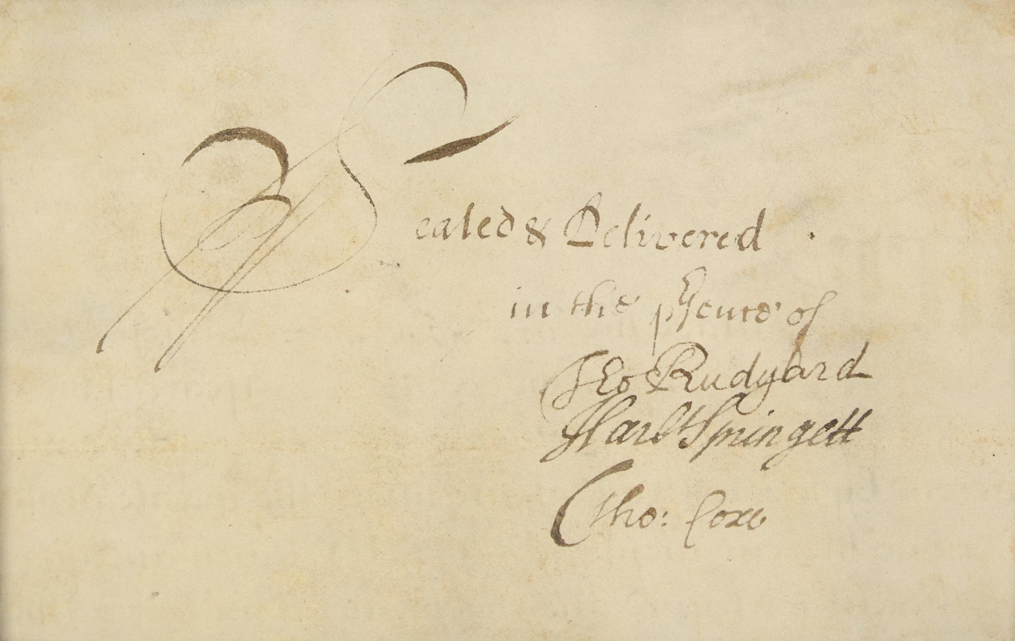 [Philadelphia] Penn, William. Partially-Printed Document, signed