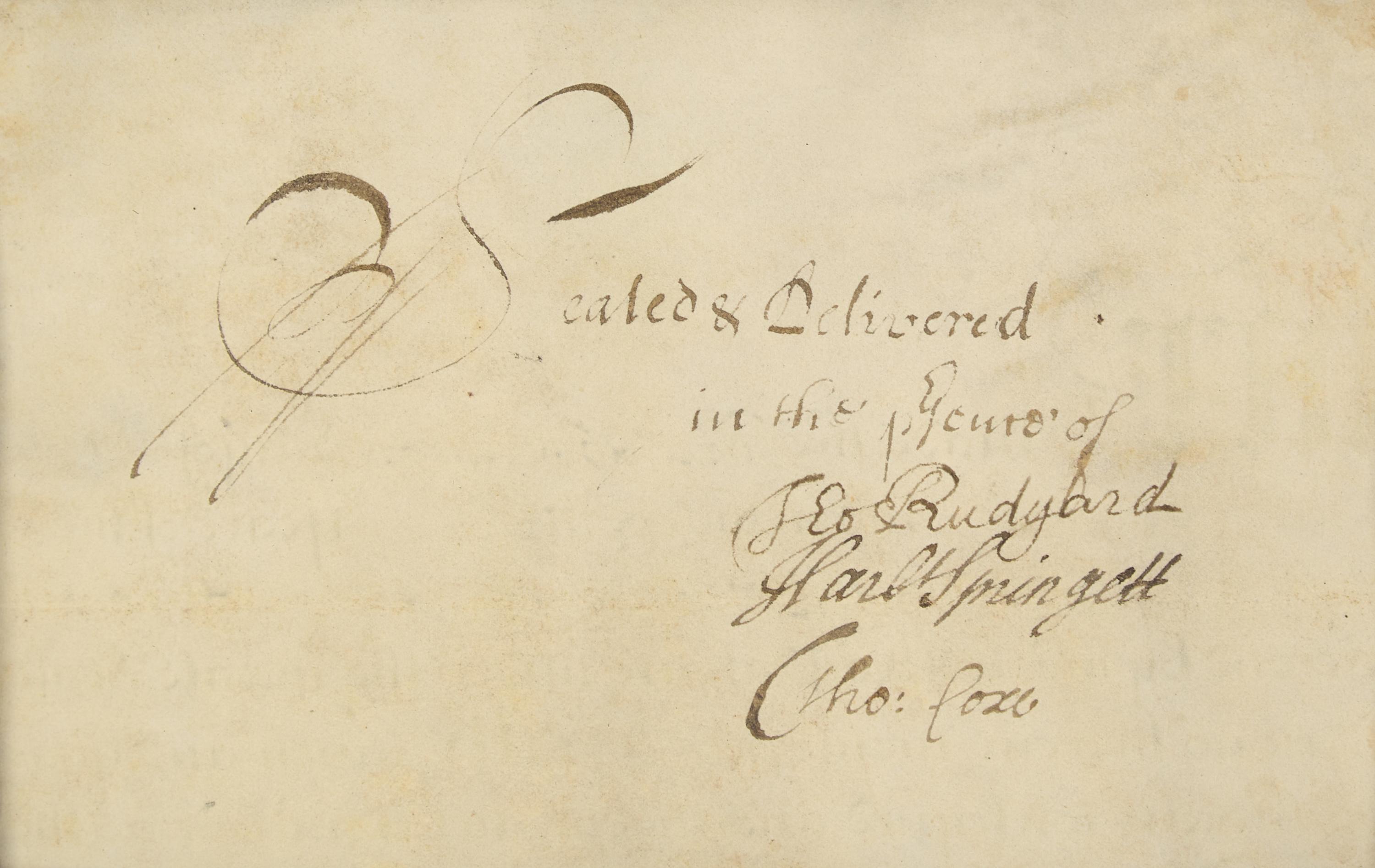 [Philadelphia] Penn, William. Partially-Printed Document, signed