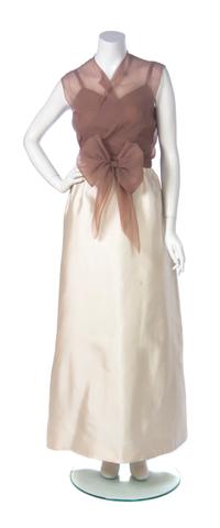 A Balenciaga Couture Ivory Evening Gown,