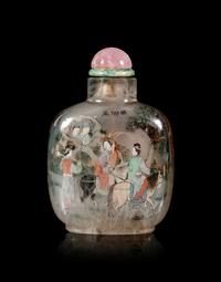 An Inside Painted Rock Crystal Snuff Bottle
