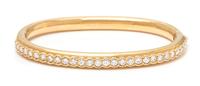 An 18 Karat Yellow Gold and Diamond Bangle Bracelet, Swiss, 23.25 dwts.
