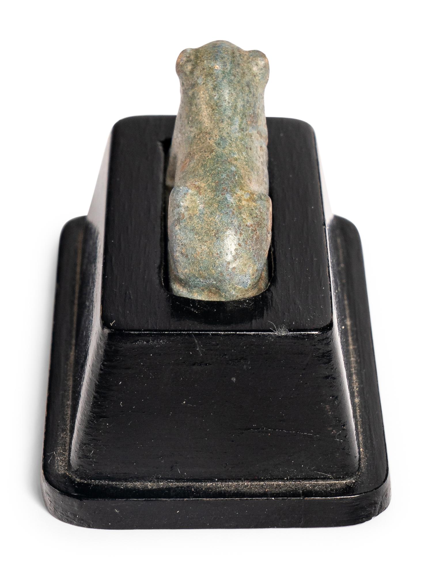 An Egyptian Faience Lion