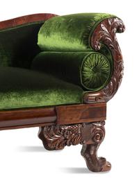 A Classical Carved Mahogany "Grecian" Recamier