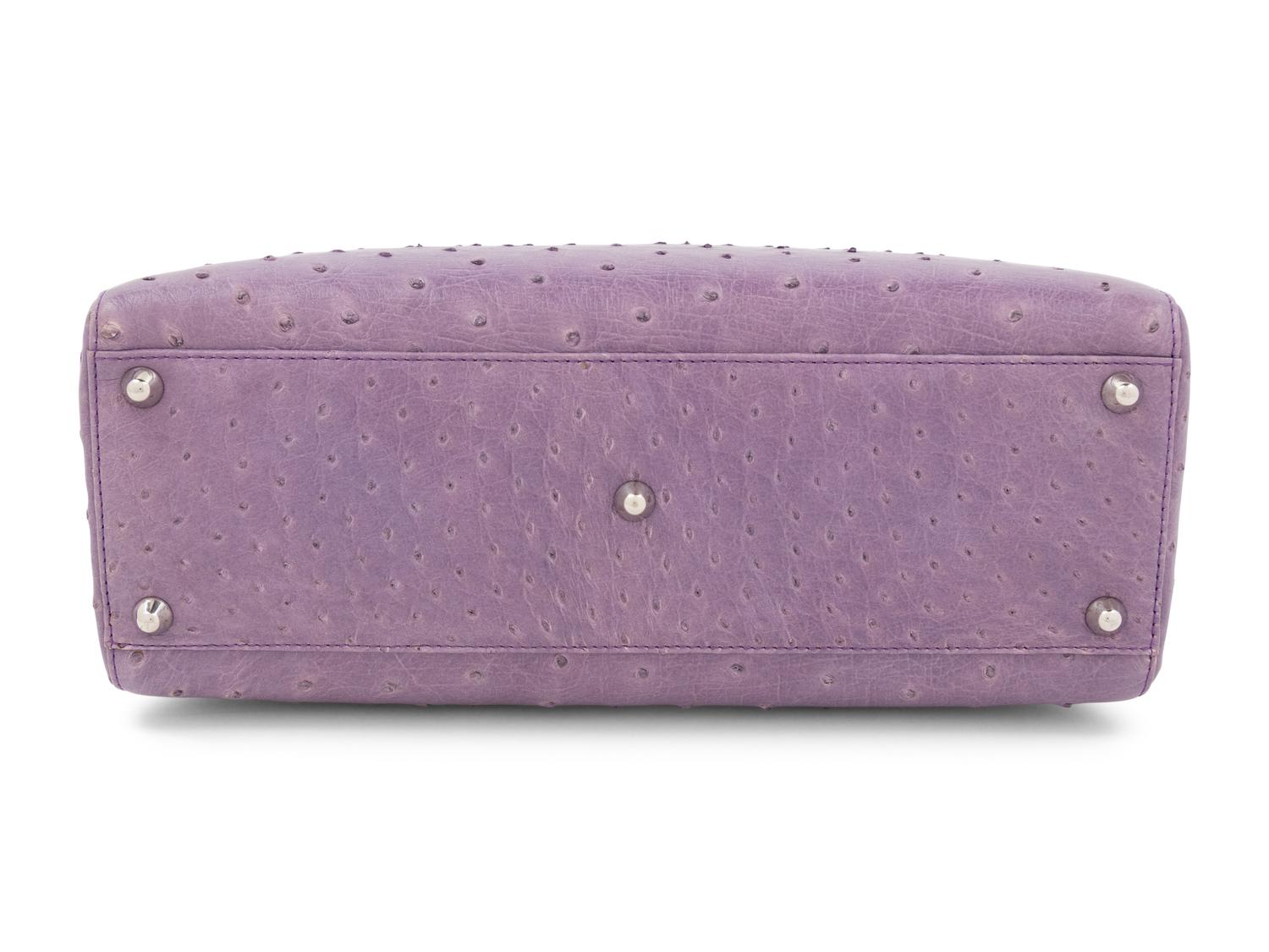 Christian Dior Purple Ostrich Medium Lady Dior Bag, 2011